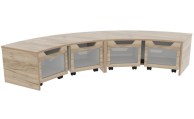 Opbergbank kwartrond Grey Craft Oak Tangara Groothandel